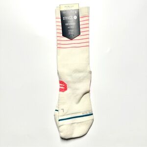 Stance White and Red Athletic Socks